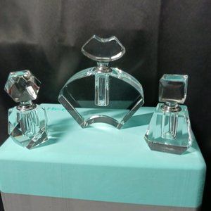 Signed Oleg Cassini Perfume Bottles Set of 3